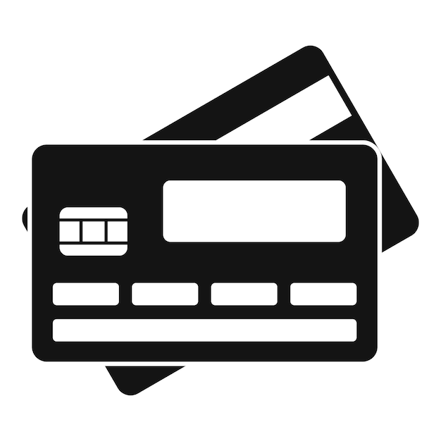 クレジットカードのアイコン ウェブ用のクレジートカードのベクトルアイコンの単純なイラスト