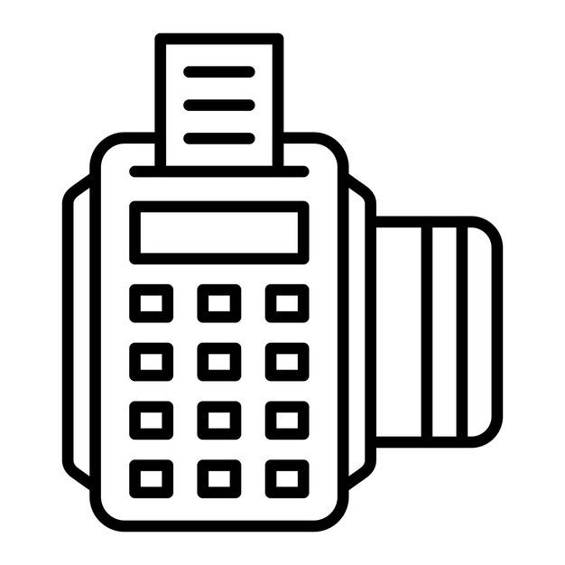 Credit Card Machine Icon Style