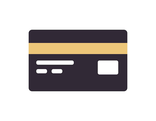 Credit card and payment method flat vector illustration.