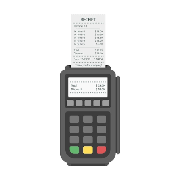 Credit card and payment terminal