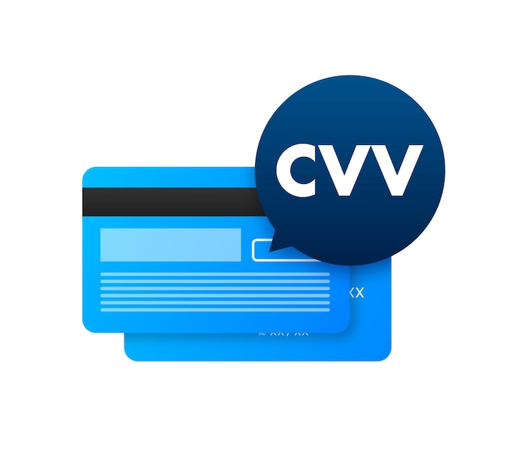 Vector credit card secure cvv code financial label vector stock illustration