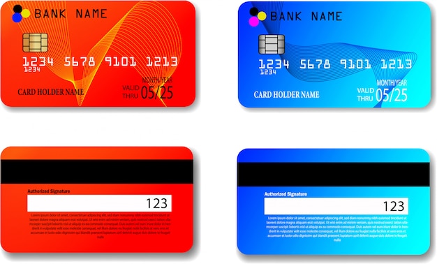 Vector credit card template