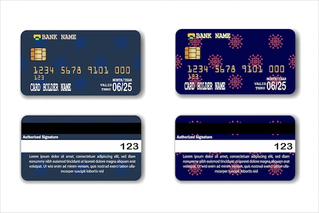 Vector credit card template