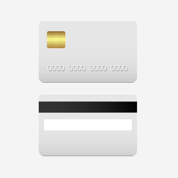 Vector credit card vector illustration isolated on white background