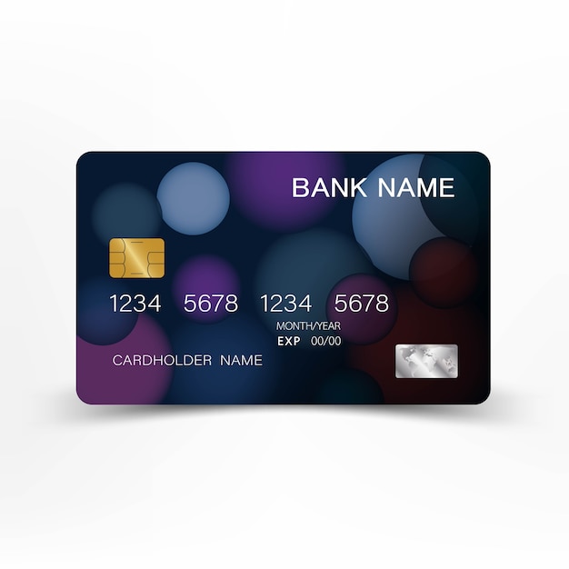 Vector credit card.