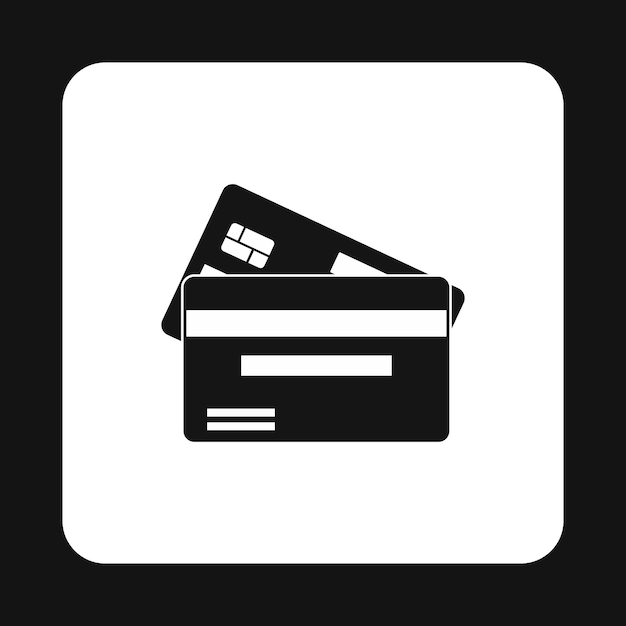 Vector credit cards icon in simple style on a white background vector illustration