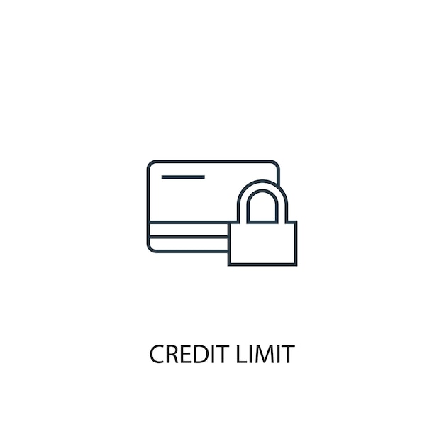 Credit Limit concept line icon. Simple element illustration. Credit Limit concept outline symbol design. Can be used for web and mobile UI/UX