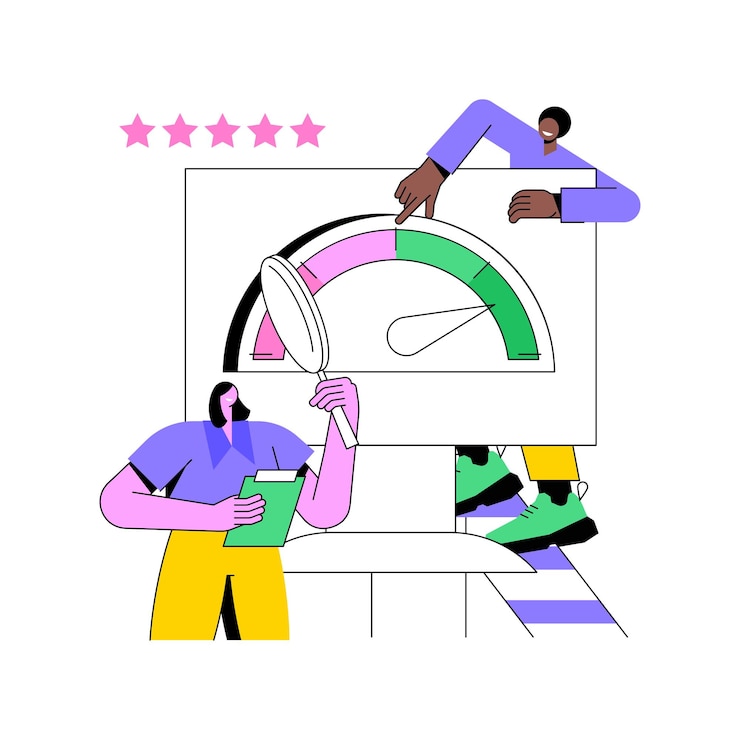 Vector credit rating abstract concept vector illustration