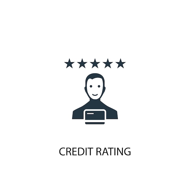 Credit rating icon simple element illustration credit rating concept symbol design can be used for web and mobile