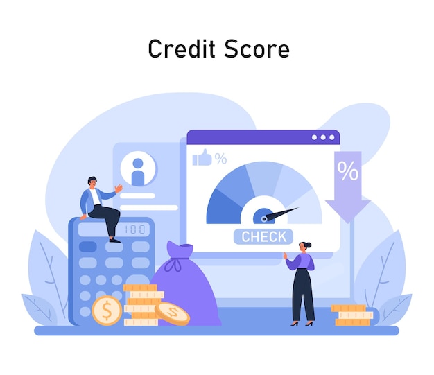 Credit score insight a visual guide to understanding and checking your credit score illustrated with