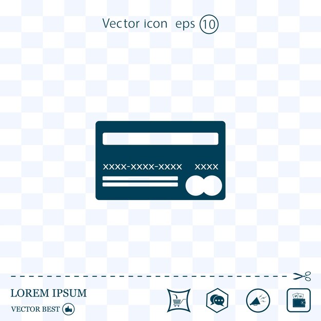 Creditcard Atm-betalingen vectorpictogram op achtergrond Eps 10