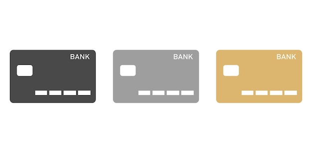 Vector creditcard icoon. ontwerp van plastic bankkaarten. vooraanzicht. vector illustratie eps10