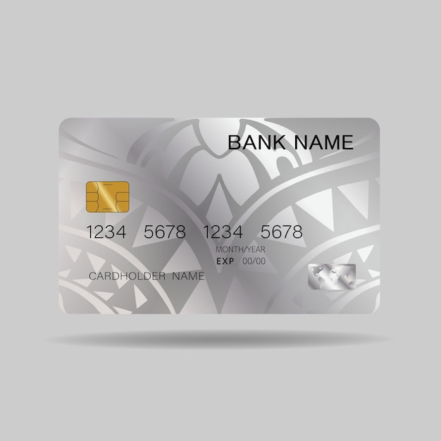 Creditcard met ontwerp met zilveren elementen