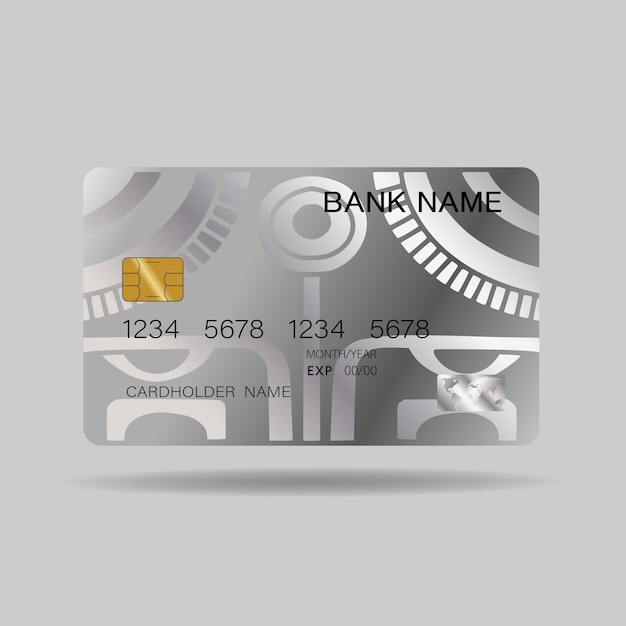 Creditcard met ontwerp met zilveren elementen