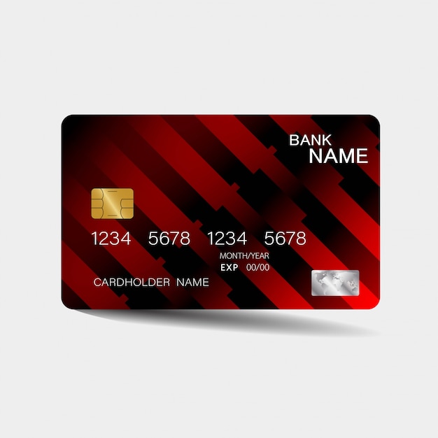 Creditcard met rode elementen