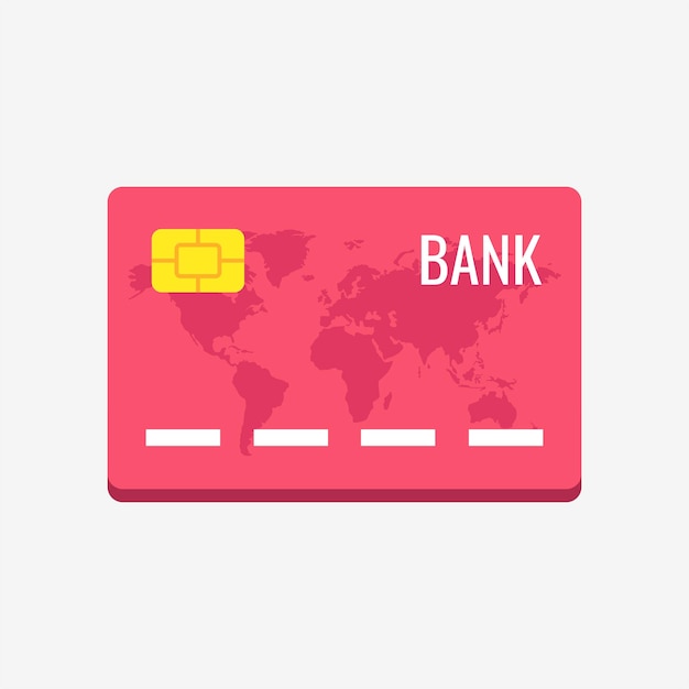 Creditcard plat pictogram vectorillustratie