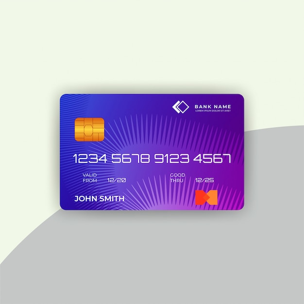 creditcard sjabloon met abstracte achtergrond