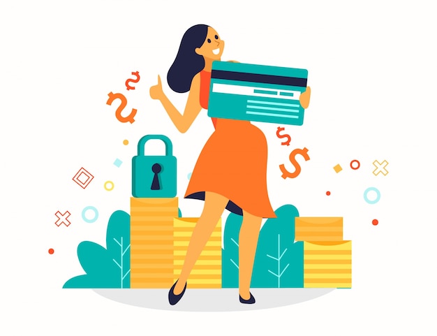 Creditcardbetalingsconcept voor de landingspagina