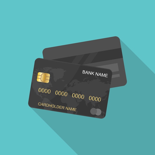 Creditcards in vlakke stijl Vectorillustratie voor webdesignEps10