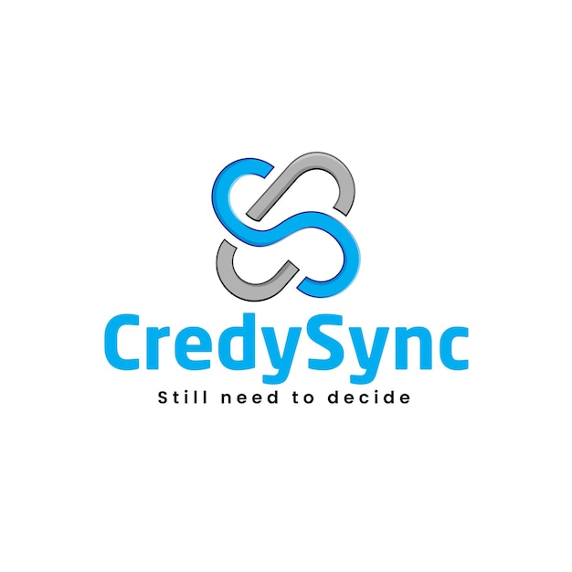 소프트웨어 회사를 위한 CredySync 아이콘 크리에이티브 로고