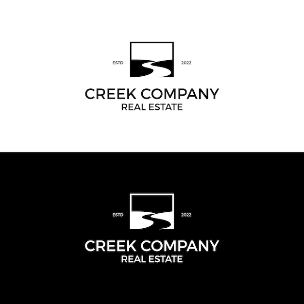 Ispirazione per il design del logo aziendale creek