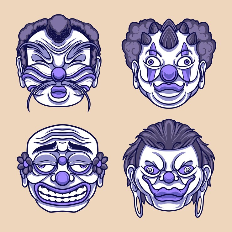 Vector the creepy clown vector art