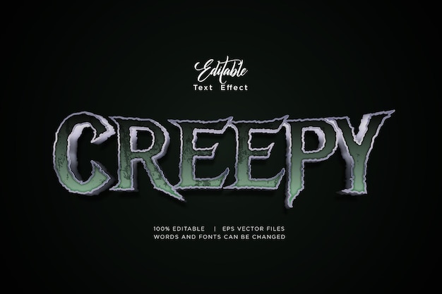 Creepy editable text effects