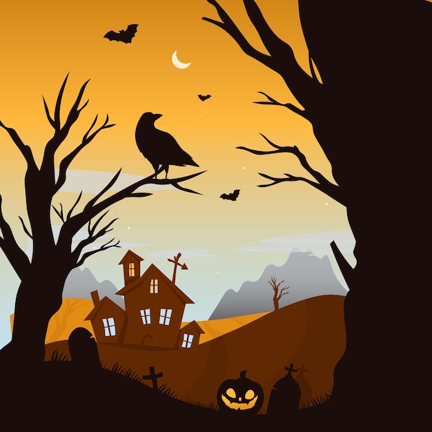 Raccapricciante halloween felice