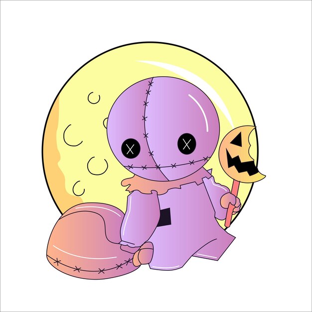 Creepy kawaii and pastel goth vectors illustration