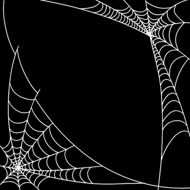 Creepy vector cobweb frame corner to create a Halloween mood