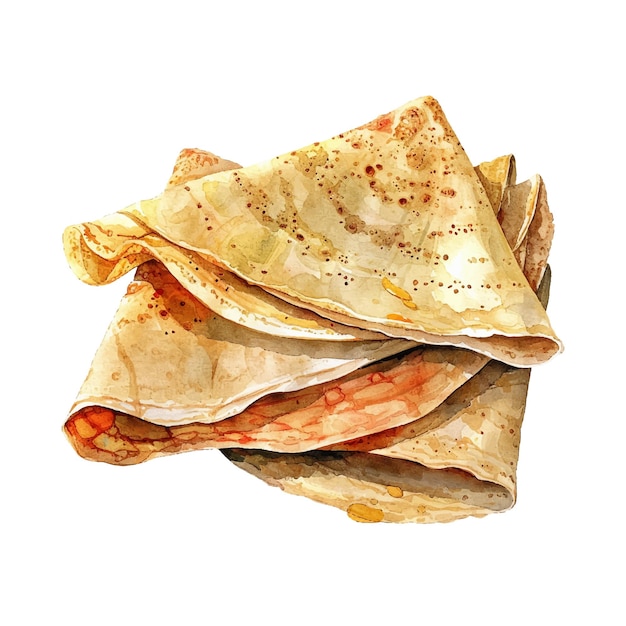 Vettore crepes vector illustration in watercolour style
