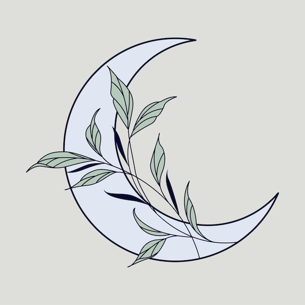 Crescent and branch isolated object