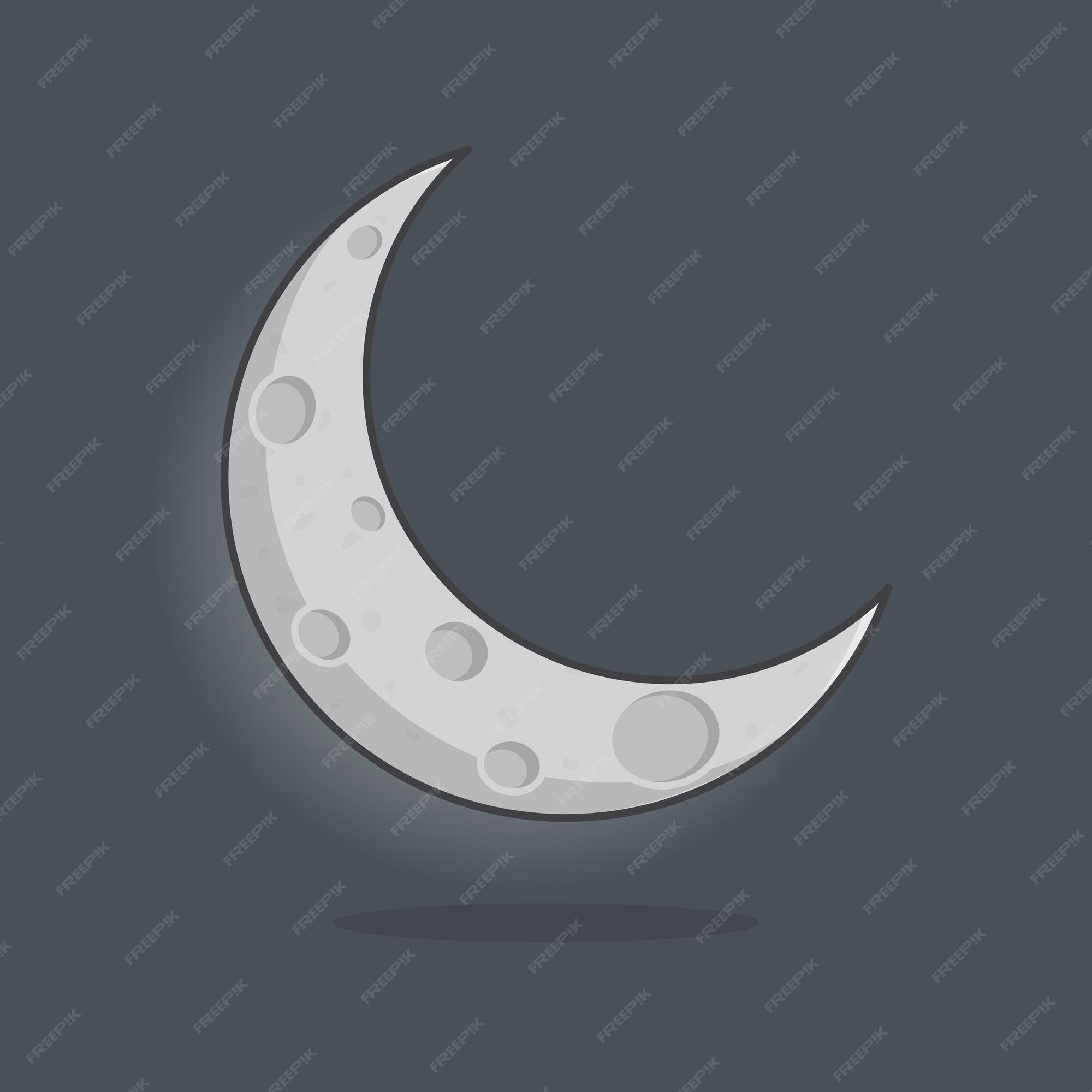 Crescent moon icon, cartoon style Stock Vector Image & Art - Alamy