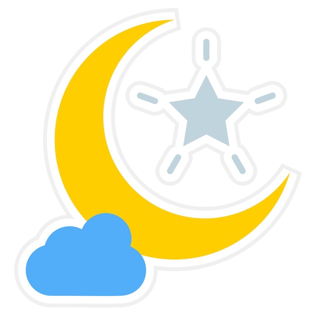 Vector crescent moon icon