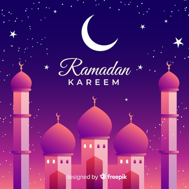 Crescent moon ramadan e moschea araba