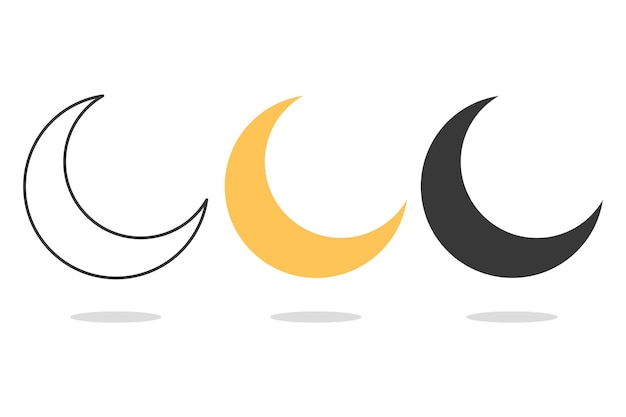 Vector crescent moon