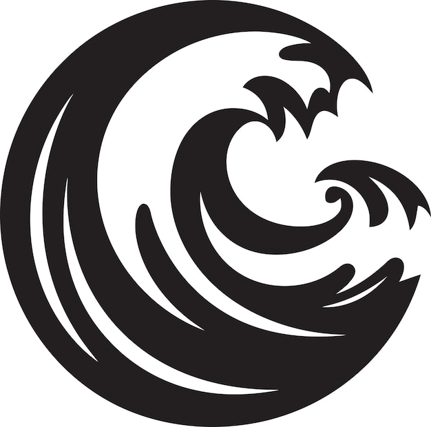 Cresting Current Minimalist Wave Logo Design Liquid Lineage Water Wave Emblematic Icon