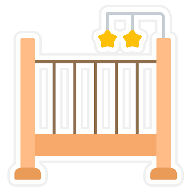 Vector crib line illustration