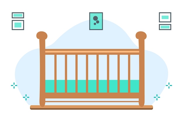 crib vector illustration