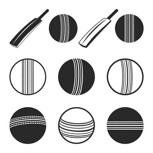 クリケットボール アイコン ベクトル イラスト シルエット SVG