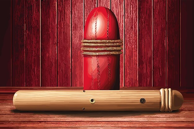 Cricket ball leather hard circle stitch closeup new isolated on white background red cricket ball