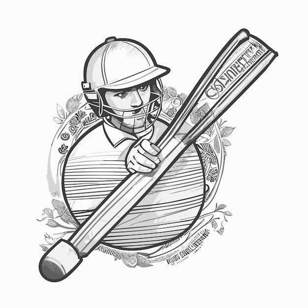 Drawing batsman Cut Out Stock Images & Pictures - Alamy