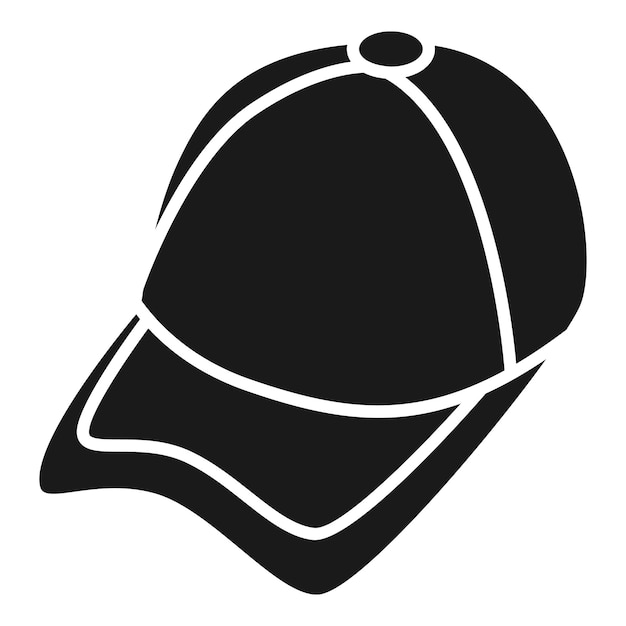 크리켓 모자 아이콘 흰색 배경에 고립 된 웹 디자인을 위한 크리켓 모자 벡터 아이콘의 간단한 그림