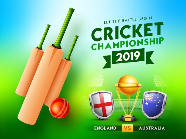 Cricket championship 2019 concept.