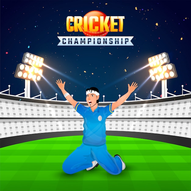 Vector cricket championship background.