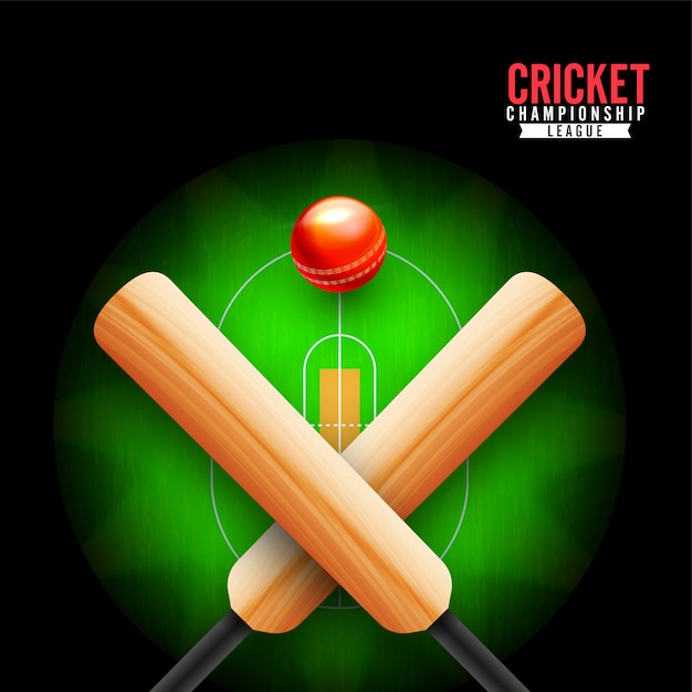 Cricket championship concept.