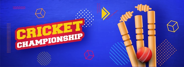 Cricket championship concept.