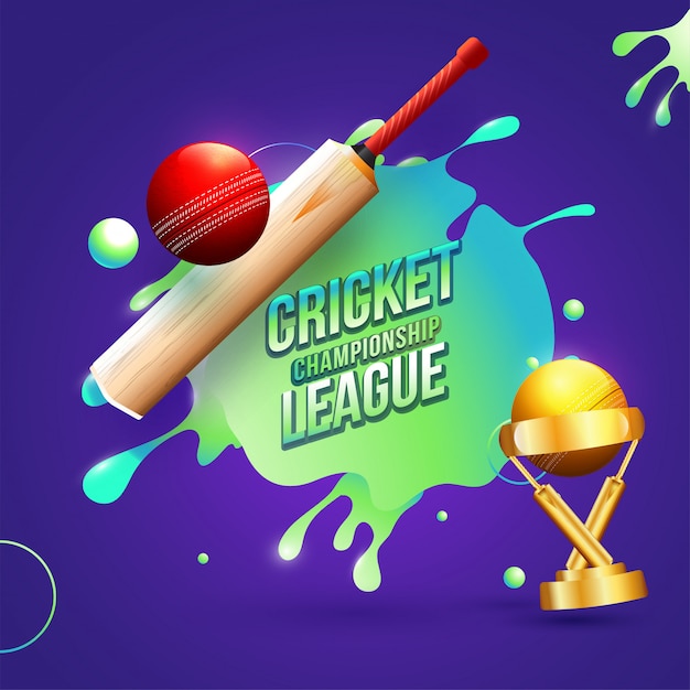 Cricket championship concept.