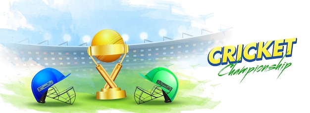 Cricket championship concept.