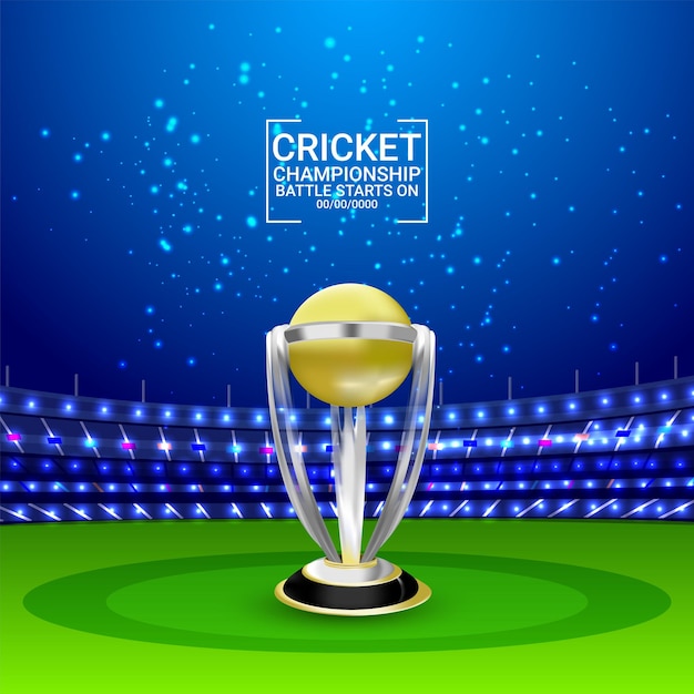 Cricket championship design concept with vector illustration